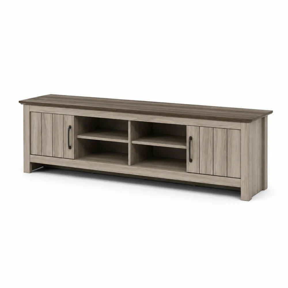 TV-Schrank Holz mit Regalen und T¨¹ren 150cm