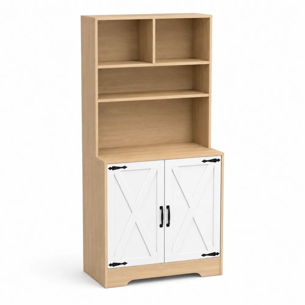 K¨¹chenschrank Regal Holz Eiche Wei? 180 cm