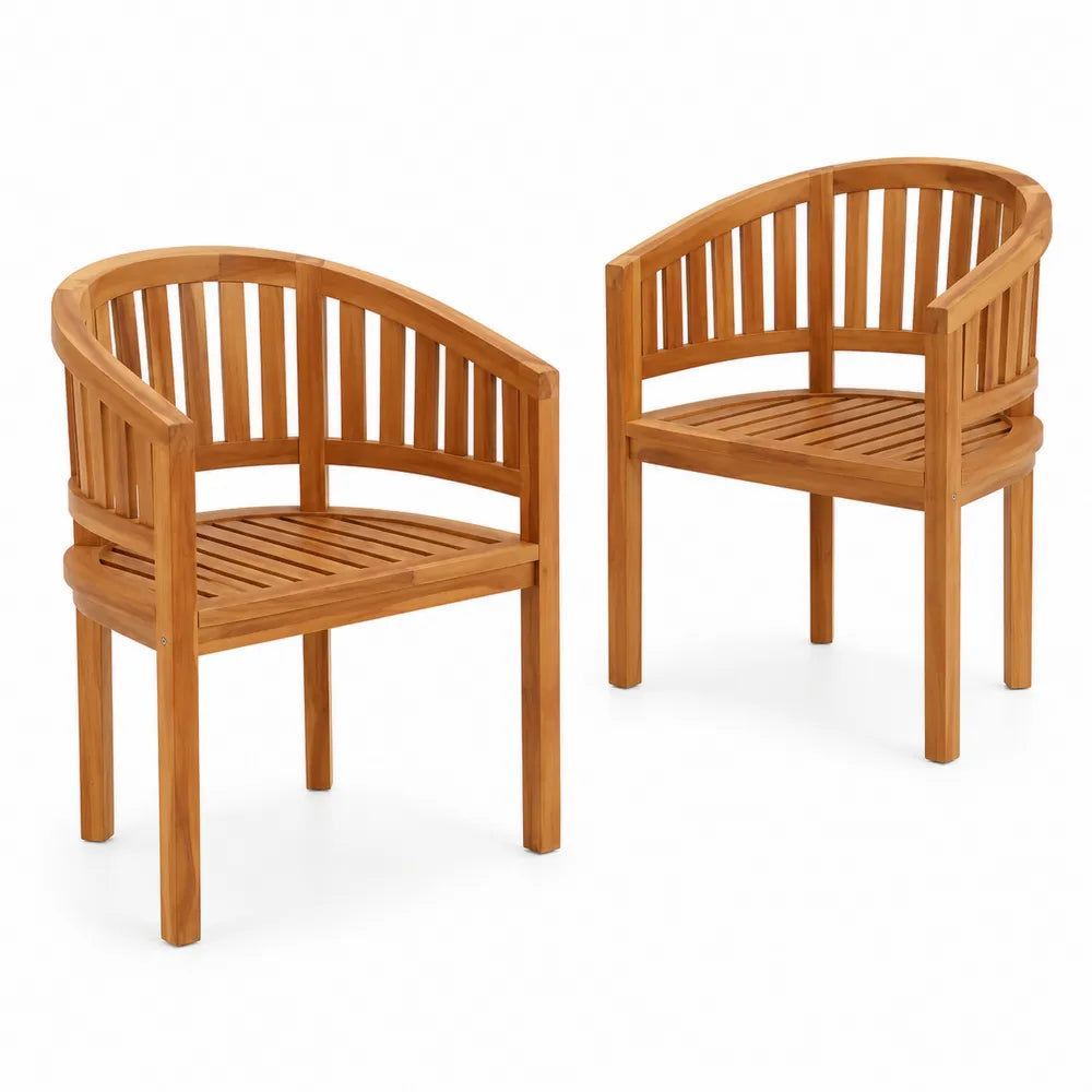 2er Set Gartenst¨¹hle aus Holz, Natur